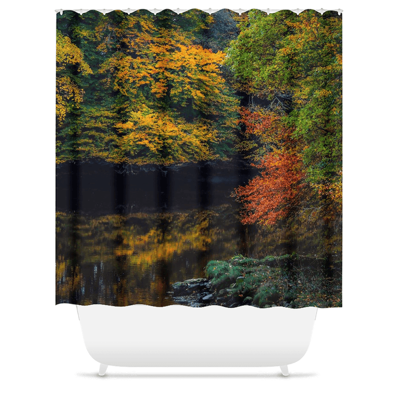 Shower Curtain - Autumn on Ireland's Cloon River, County Clare - James A. Truett - Moods of Ireland - Irish Art