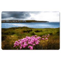 Desk Mat - Sea Pinks on Kilkee Bay, County Clare - James A. Truett - Moods of Ireland - Irish Art