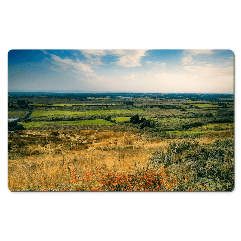 Desk Mat - Irish Countryside Vista from the Hills of Frure, County Clare - Moods of Ireland