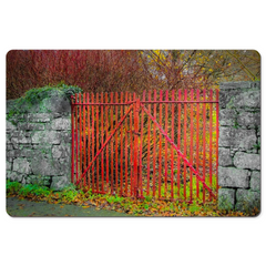 Desk Mat - Red Gate in Autumn, County Galway - James A. Truett - Moods of Ireland - Irish Art