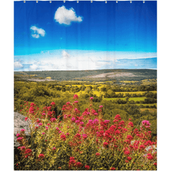 Shower Curtain - Summer Burren Vista from Aillwee Cave, County Clare - James A. Truett - Moods of Ireland - Irish Art