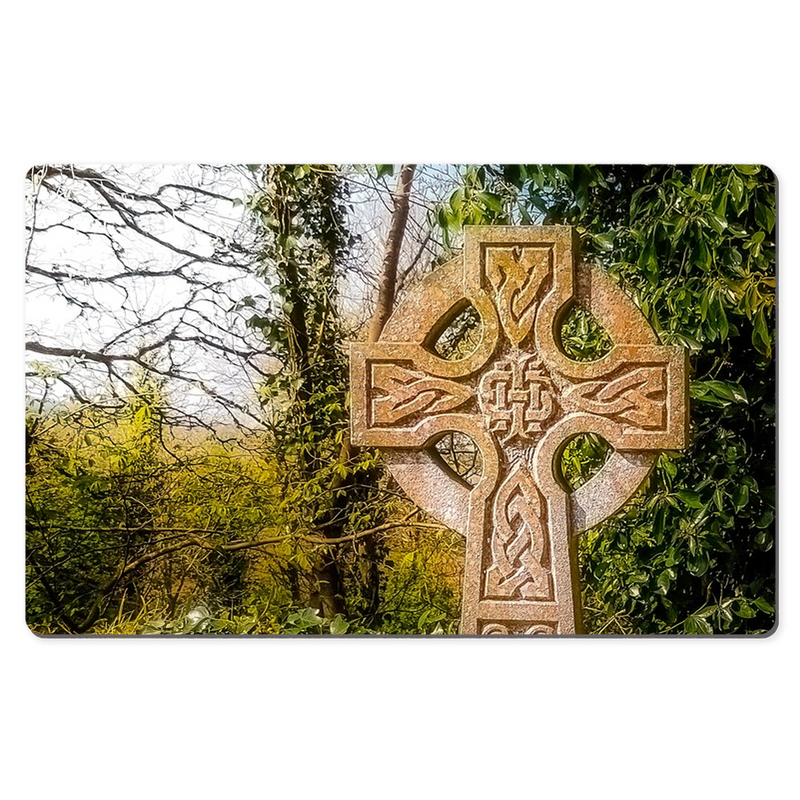 Desk Mat - Celtic Cross at Dysert O'Dea Graveyard, County Clare - James A. Truett - Moods of Ireland - Irish Art