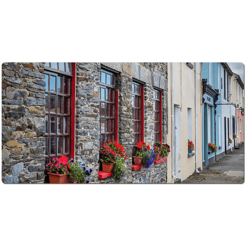 Desk Mat - Colourful Carrigaholt Village, Loophead Peninsula, County Clare - James A. Truett - Moods of Ireland - Irish Art