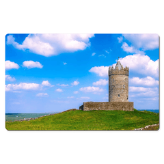 Desk Mat - Castle on a Hill, Doonagore, County Clare - James A. Truett - Moods of Ireland - Irish Art
