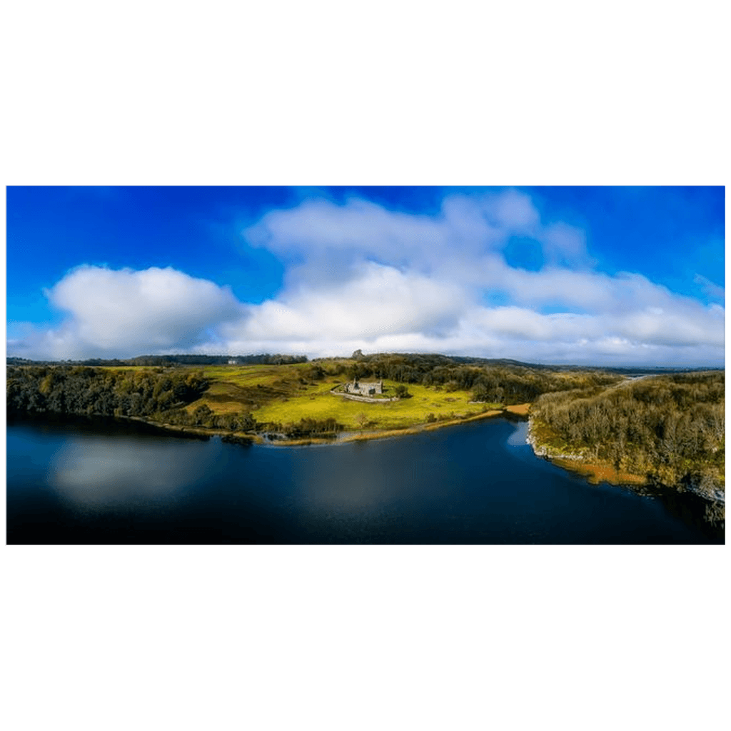 Panorama Print - Killone Abbey and Lake on Newhall Estate, County Clare - James A. Truett - Moods of Ireland - Irish Art