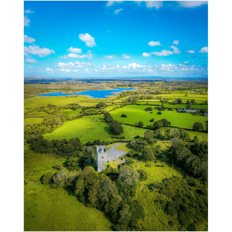 Print - Medieval Dysert O'Dea Castle and Ballycullinan Lough, County Clare - James A. Truett - Moods of Ireland - Irish Art