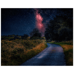 Print - County Clare Boreen under the Night Sky - Moods of Ireland