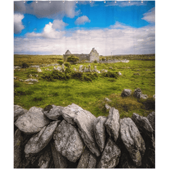 Shower Curtain - Ruins of Carran Church, in the Burren, County Clare - James A. Truett - Moods of Ireland - Irish Art