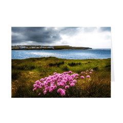 Folded Note Cards - Sea Pinks on Kilkee Bay, County Clare - James A. Truett - Moods of Ireland - Irish Art