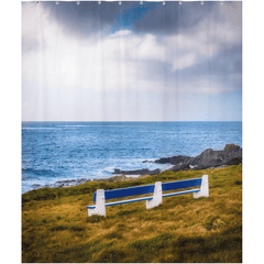 Shower Curtain - Kilkee Bench along Wild Atlantic, County Clare - James A. Truett - Moods of Ireland - Irish Art