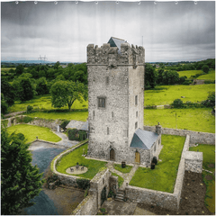 Shower Curtain - Ballyhannon Castle, County Clare - James A. Truett - Moods of Ireland - Irish Art