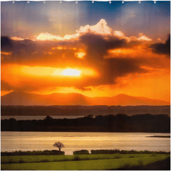 Shower Curtain - Glorious Shannon Estuary Sunrise, County Clare - James A. Truett - Moods of Ireland - Irish Art