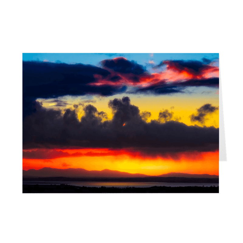 Folded Note Cards - Moody Sunrise over Ireland's Shannon Estuary - James A. Truett - Moods of Ireland - Irish Art