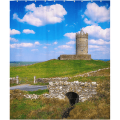 Shower Curtain - Castle on a Hill, Doonagore, County Clare - James A. Truett - Moods of Ireland - Irish Art