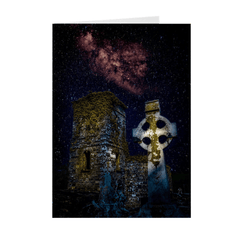 Folded Note Cards - Night Sky over Clondegad Graveyard, County Clare - James A. Truett - Moods of Ireland - Irish Art
