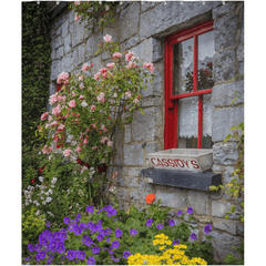 Shower Curtain - Flowers at Cassidy's Pub, Carran, County Clare - James A. Truett - Moods of Ireland - Irish Art