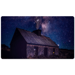 Desk Mat - Starry Night over Abandoned Cottage, County Clare - Moods of Ireland