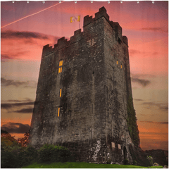 Shower Curtain - Sunset over Dysert O'Dea Castle, County Clare - James A. Truett - Moods of Ireland - Irish Art