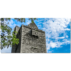 Desk Mat - Medieval Ballinalacken Castle in County Clare, Ireland - James A. Truett - Moods of Ireland - Irish Art