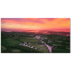 Desk Mat - Pink Winter Sunrise over Kildysart, County Clare - James A. Truett - Moods of Ireland - Irish Art