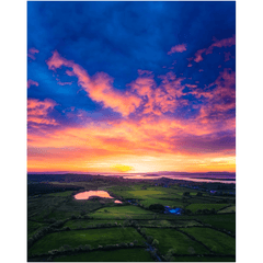 Print - Sunrise over Ballylean Lake and the Shannon Estuary, County Clare - James A. Truett - Moods of Ireland - Irish Art