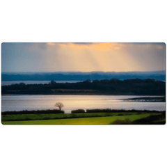 Desk Mat - Morning Sun Rays over Shannon Estuary, County Clare - James A. Truett - Moods of Ireland - Irish Art