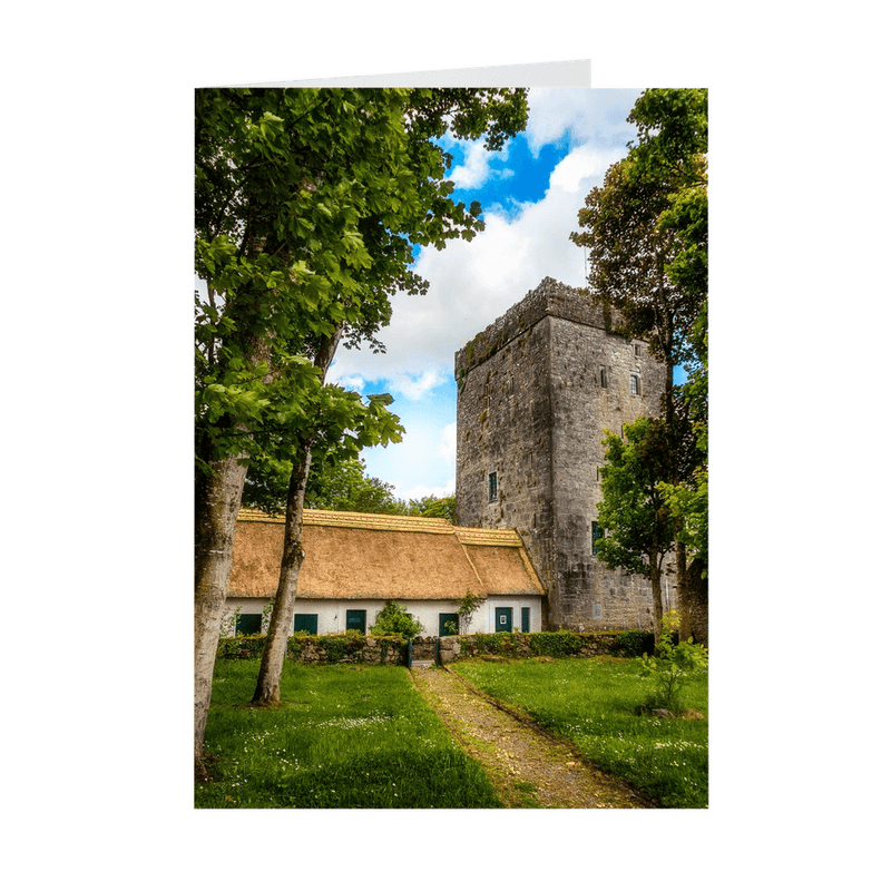 Folded Note Cards - Thoor Ballylee (Yeats Tower) and Thatched Cottage, County Galway - James A. Truett - Moods of Ireland - Irish Art