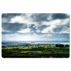 Desk Mat - Dark Skies over County Clare's Fergus Estuary near Ennis - James A. Truett - Moods of Ireland - Irish Art