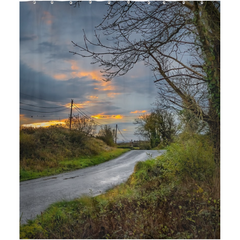 Shower Curtain - Feathery Sunrise over County Clare - James A. Truett - Moods of Ireland - Irish Art