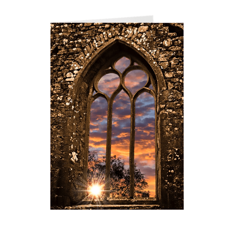 Folded Note Cards - Summer Sunrise at Clare Abbey, County Clare - James A. Truett - Moods of Ireland - Irish Art