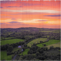 Shower Curtain - Sunset over Kildysart Countryside, County Clare, Ireland - James A. Truett - Moods of Ireland - Irish Art