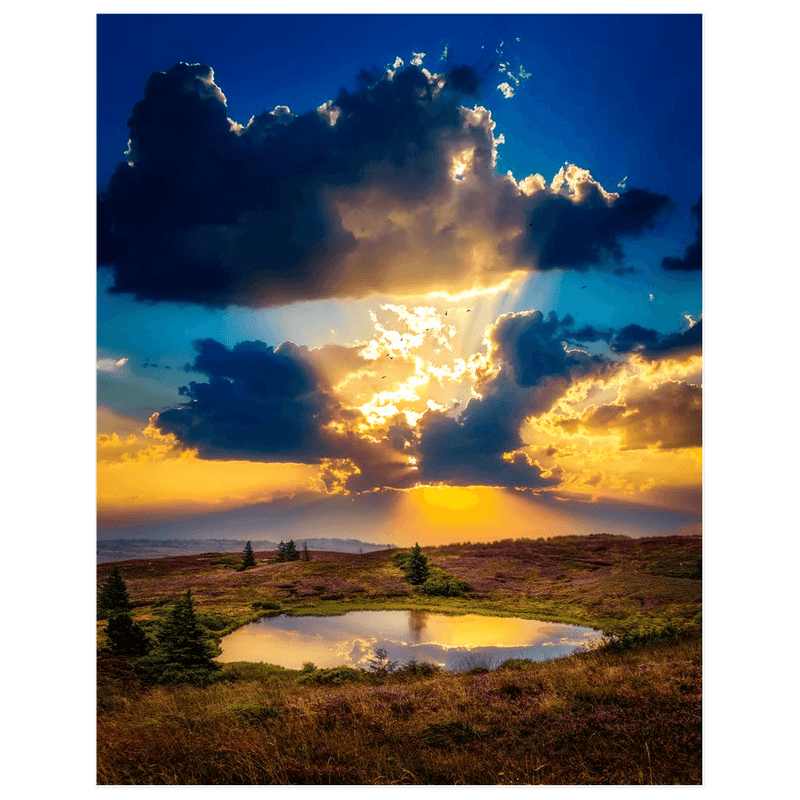 Print - Sunset over Lake at Tountinna, County Tipperary - Moods of Ireland