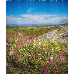 Shower Curtain - Burren View to Galway Bay - James A. Truett - Moods of Ireland - Irish Art