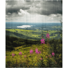 Shower Curtain - Stormy Vista from County Tipperary to County Clare - Moods of Ireland