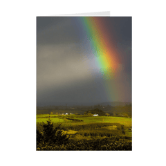Folded Note Cards - Vibrant Rainbow over County Clare Countryside - James A. Truett - Moods of Ireland - Irish Art