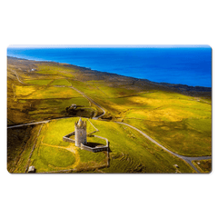 Desk Mat - Wild Atlantic Coast and Doonagore Castle, County Clare - James A. Truett - Moods of Ireland - Irish Art