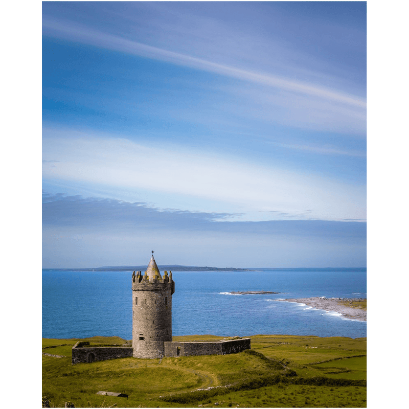 Print - Doonagore Castle under Blue Skies, County Clare - James A. Truett - Moods of Ireland - Irish Art