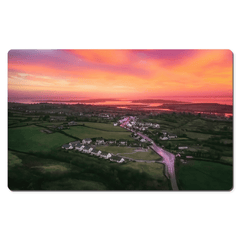 Desk Mat - Pink Winter Sunrise over Kildysart, County Clare - James A. Truett - Moods of Ireland - Irish Art