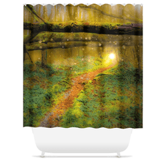 Shower Curtain - Into the Faerie Realms at Thoor Ballylee, County Galway - James A. Truett - Moods of Ireland - Irish Art