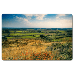 Desk Mat - Irish Countryside Vista from the Hills of Frure, County Clare - Moods of Ireland