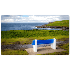 Desk Mat - Bench on Kilkee Bay, Wild Atlantic Way, Ireland - James A. Truett - Moods of Ireland - Irish Art