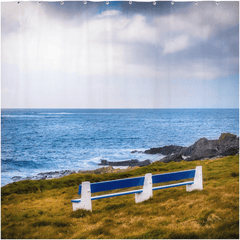 Shower Curtain - Kilkee Bench along Wild Atlantic, County Clare - James A. Truett - Moods of Ireland - Irish Art