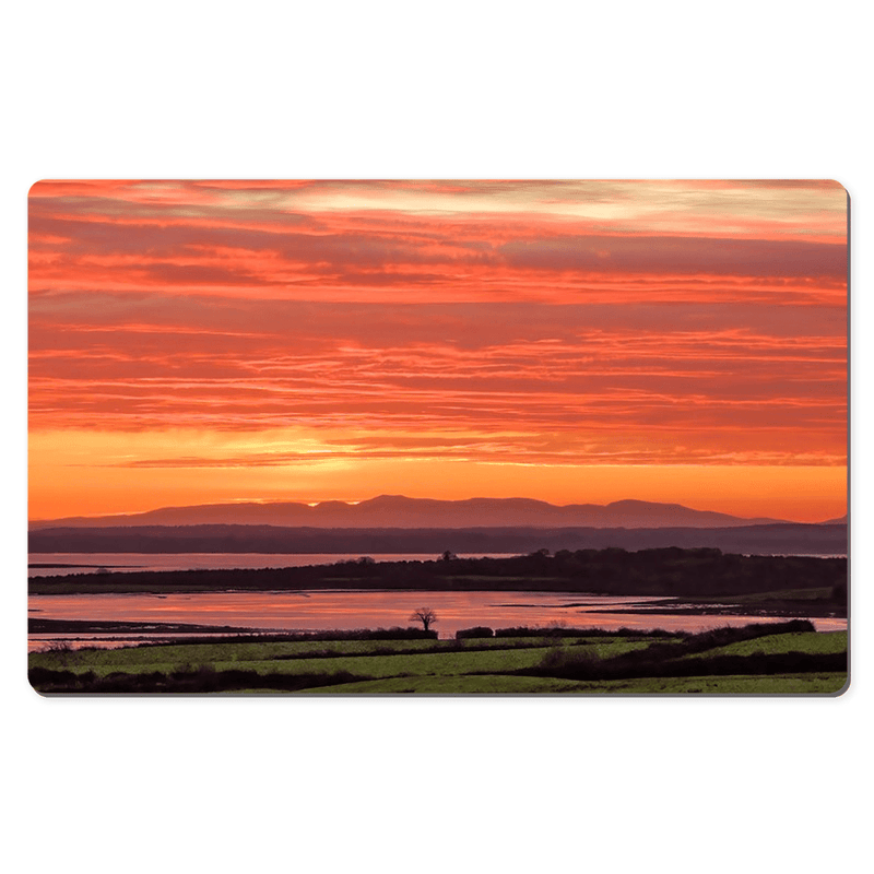 Desk Mat - Spectacular Irish Sunrise over Shannon Estuary, County Clare - James A. Truett - Moods of Ireland - Irish Art