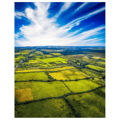 Print - Patchwork Quilt of Green, County Clare - Moods of Ireland