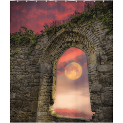 Shower Curtain - Wolf Moon at Sunrise over County Clare - James A. Truett - Moods of Ireland - Irish Art