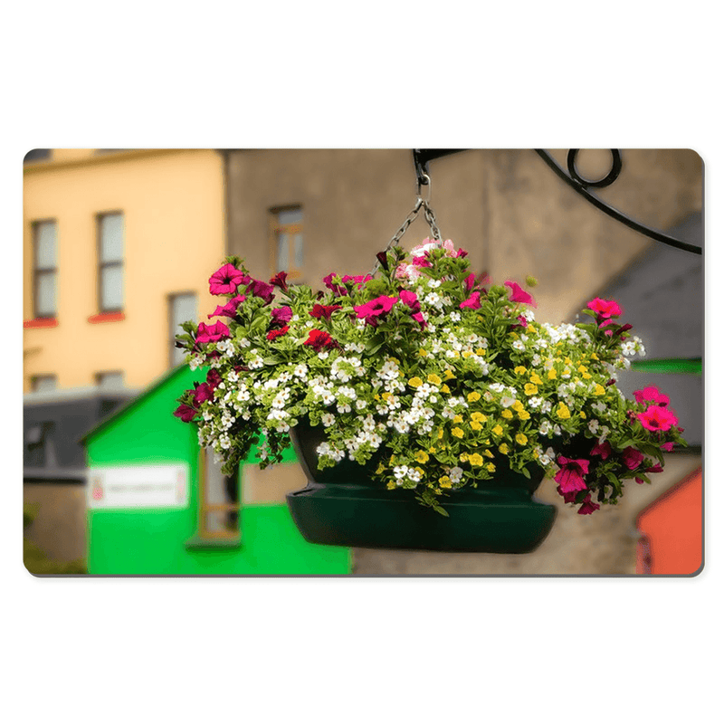 Desk Mat - Hanging Basket in Ennistymon, County Clare - James A. Truett - Moods of Ireland - Irish Art