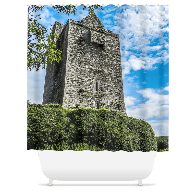 Shower Curtain - Medieval Ballinalacken Castle in County Clare, Ireland - James A. Truett - Moods of Ireland - Irish Art