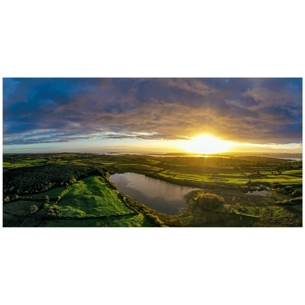 Panorama Print - Sunrise over Kildysart and Ballylean Lake, County Clare - James A. Truett - Moods of Ireland - Irish Art