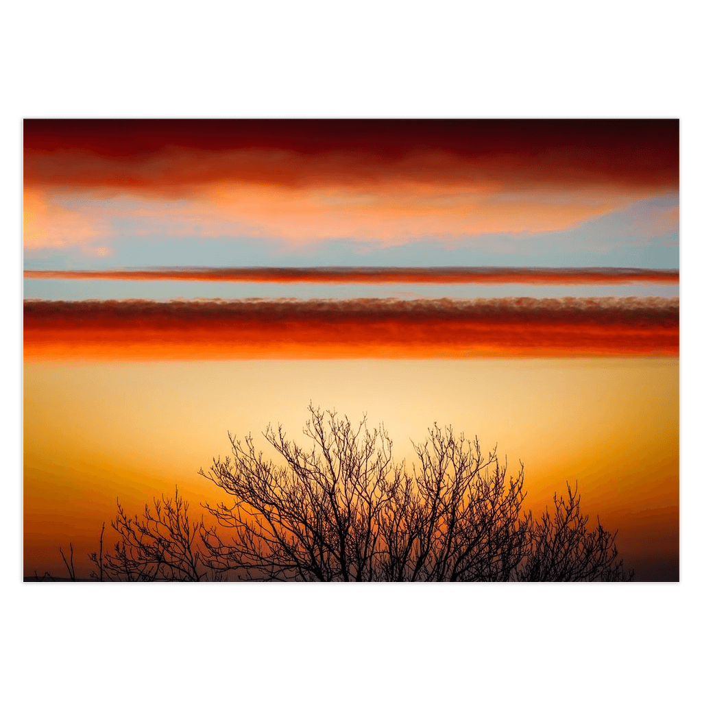 Folded Note Cards - Layered Irish Sunrise over Celtic Tree of life - James A. Truett - Moods of Ireland - Irish Art