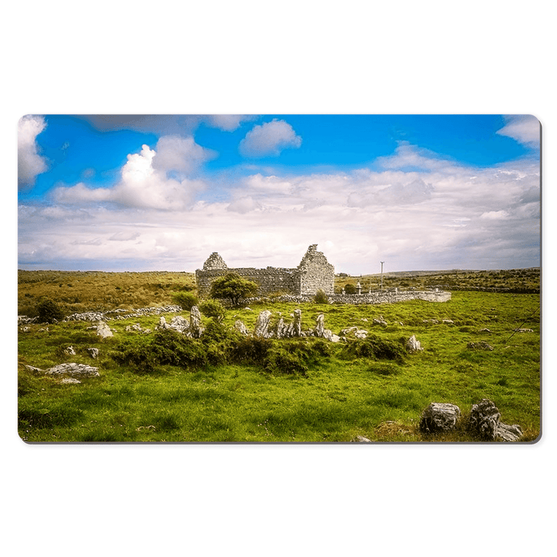 Desk Mat - Ruins of Carran Church, in the Burren, County Clare - James A. Truett - Moods of Ireland - Irish Art